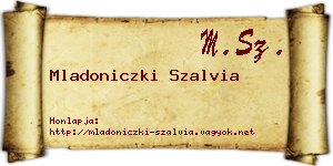 Mladoniczki Szalvia névjegykártya